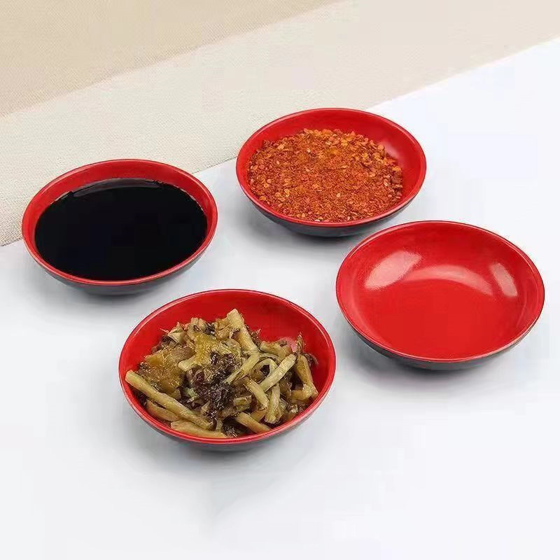 3Pcs Red And Black Round Melam - Meal Prep Bowl recension och pris
