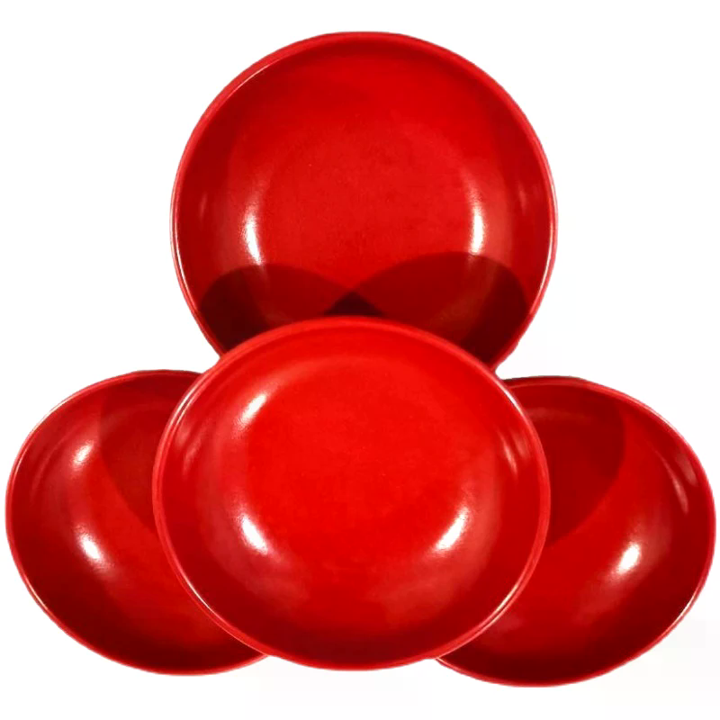 3Pcs Red And Black Round Melam - Meal Prep Bowl recension och pris