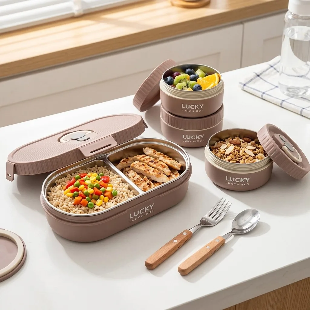 304 Stainless Steel Bento Box  - Meal Prep Or Prep Meal recension och pris