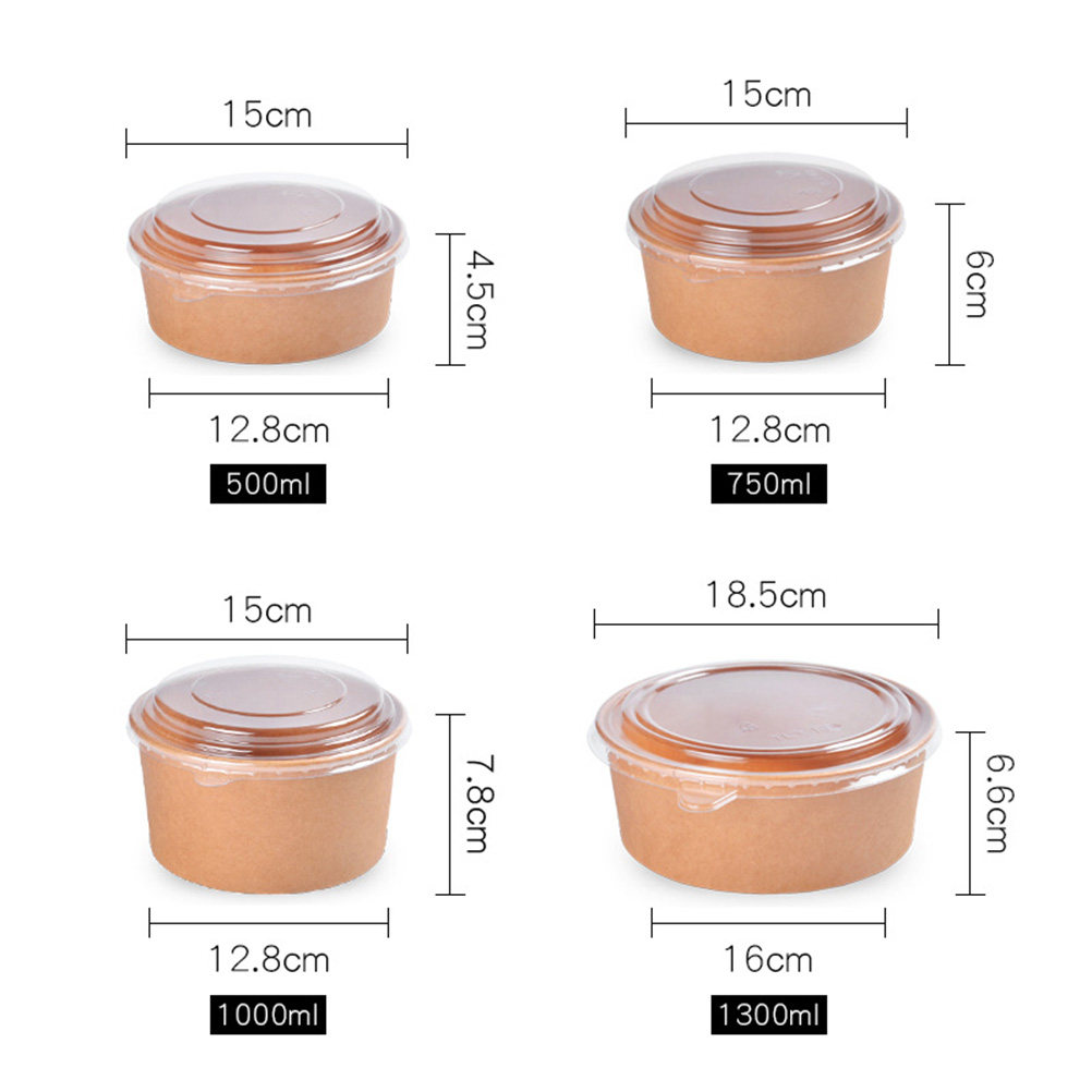 20pcs Kraft Paper Disposable F - Meal Prep Bowl recension och pris
